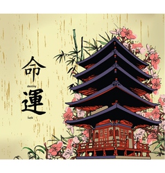 Japanese background vector image