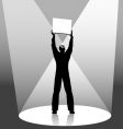 Copy-space hero spot light sign vector image