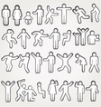 Pictograms of men and women vector image