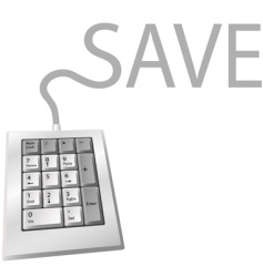 Numeric keypad vector image