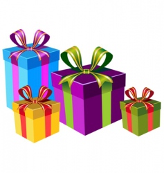 Colorful gift boxes vector image