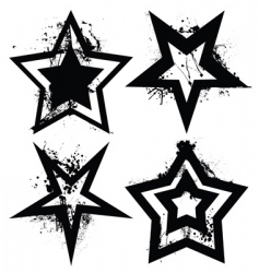 Grunge star set Grunge star set vector image