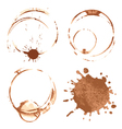 Coffee stains vector image