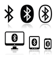 Bluetooth connection icons set vector image