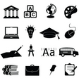 Education icons vector image