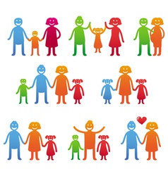 Family icons vector image