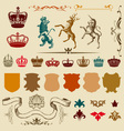 Heraldry design elements vector image