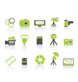 Photography element icongreen series vector image