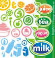Fresh drink design elements vector image