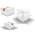 Box variations 3 white boxes vector image