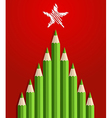 Pencils Christmas Tree Pencils Christmas Tree vector image