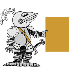 Knight with banner vector image