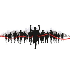 Runners vector image