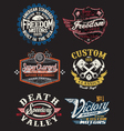 Vintage Motorcycle Themed Badge vector image
