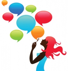 Dialog bubbles vector image