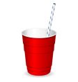 Plastic party cup vector image