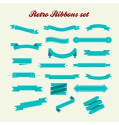 Retro styled ribbons collection vector image