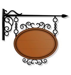 Antique signboard Antique signboard vector image