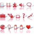 Communications media icons vector image