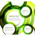 Green abstract swirl banner vector image