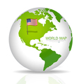 American Flag on the map American Flag on the map vector image