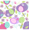 Floral easter card vector image