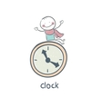 Man and clock vector image
