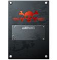 Skull on grungy metal vector image