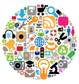Icon set in circle Icon set in circle vector image