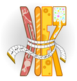 Diet with measuring tape vector image