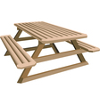Picnic table vector image