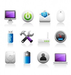 Titaniun computer icons vector image