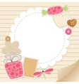 Cute vintage greeting card vector image