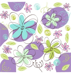 Floral easter card vector image