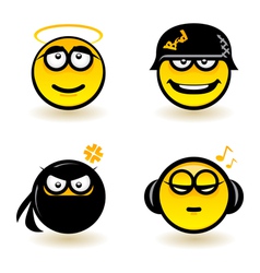 Cartoon faces vector image