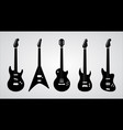 Guitar silhouettes set ilustration vector image
