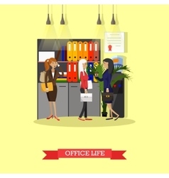 Office life concept flat style Office life concept flat style vector image