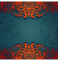 Luxury background with vintage frame and stripe vector image