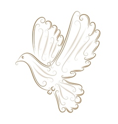 Sketch of pigeon vector image