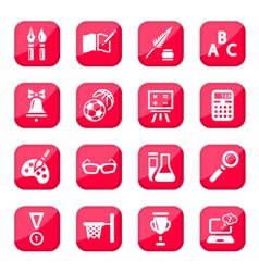 Black school icon set vector image