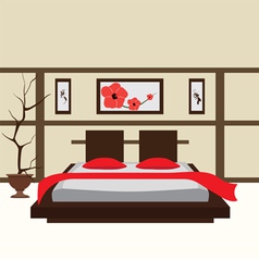 Interior bedroom vector image
