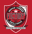 Vintage Americana Style Victory Label vector image