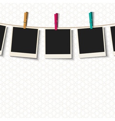 Photo Frames with clothespins vector image
