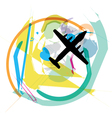 Abstract Airplane vector image