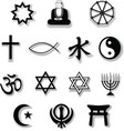 Religion symbols vector image