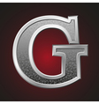 Metal letters g vector image