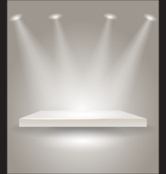 Bright stage with spot lights vector image