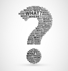 Question mark collage vector image