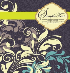 Floral card vector image