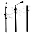 Grunge lamp silhouettes vector image